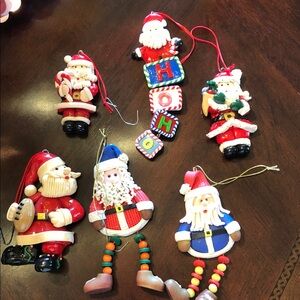 Festive Santa Claus Ornaments Set